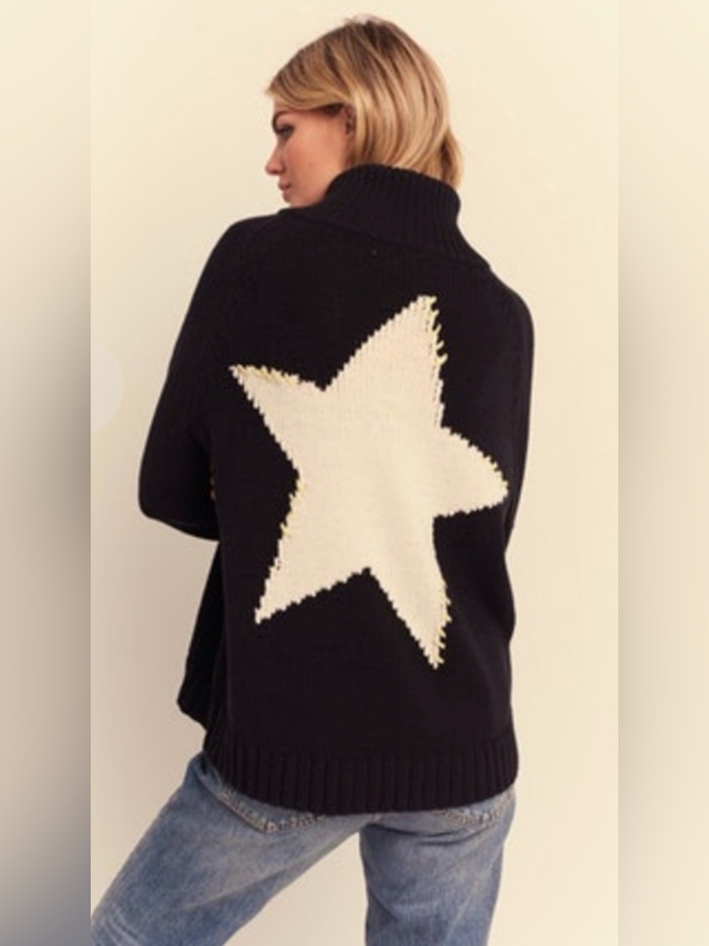 Lisa Todd Star Light Sweater Black Size Large
